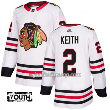 Lapsille NHL Chicago Blackhawks Pelipaita Duncan Keith 2 Adidas 2017-2018 Valkoinen Authentic